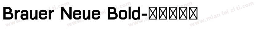 Brauer Neue Bold字体转换